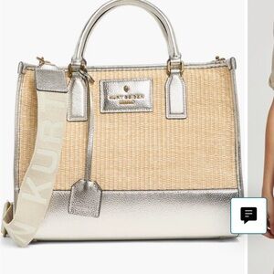 Kurt Geiger Silver and Tan Tote Bag